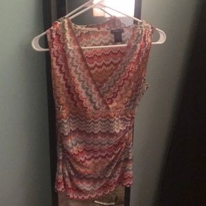 Brightly colored sleeveless shirt